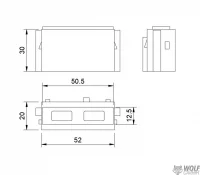VW T6.1 Halter für Doppel USB-A Buchsen neben Becherhalter