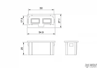 VW T6 (und andere) Halter für Doppel USB-A Buchsen im Handschuhfach