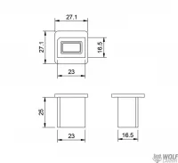 VW T6 Halter für eine USB-A Buchse über dem Zigarettenanzünder